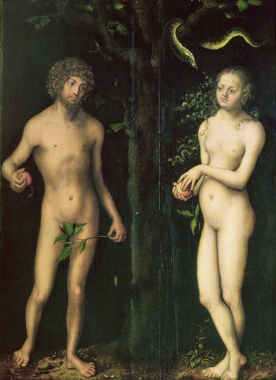Adam and Eve by Lucas Cranach the Elder